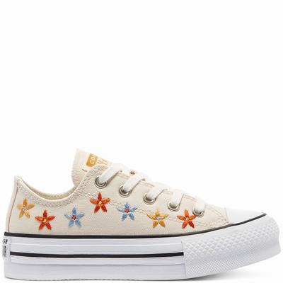 Converse Spring Flowers EVA Platform Chuck Taylor All Star - Lasten Tennarit - Beige Valkoinen/Musta